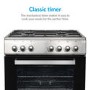 GRADE A2 - electriQ 60cm Dual Fuel Single Oven Cooker - Stainless Steel