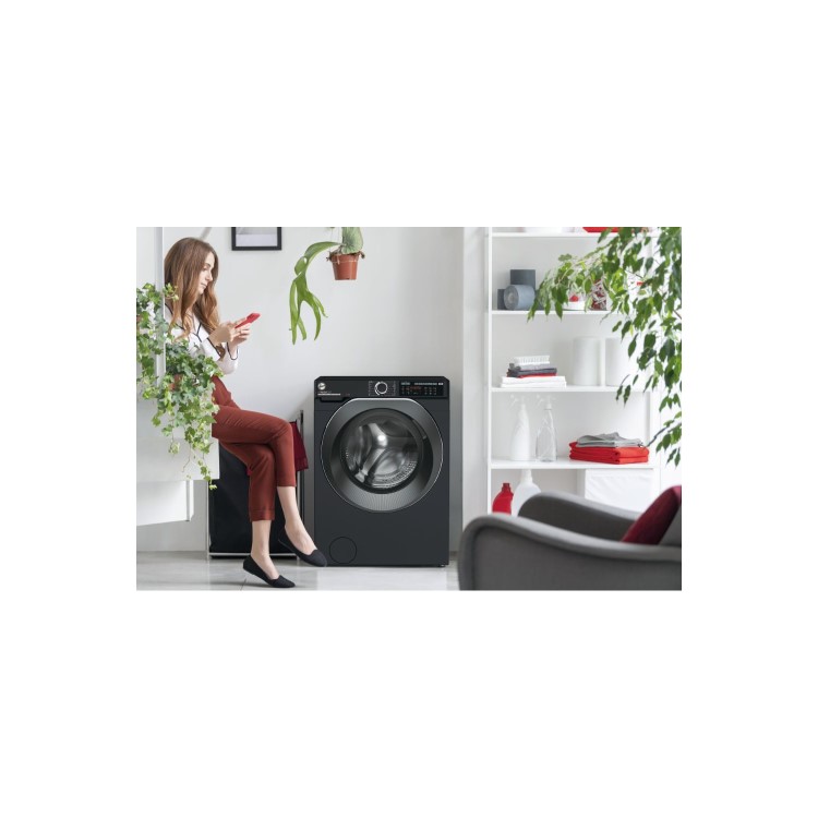 Hoover H-Wash 500 12kg 1400rpm Washing Machine - Black - Wi-Fi Connected, A-Rated