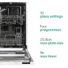 electriQ 10 Place Settings Fully Integrated Slimline Dishwasher