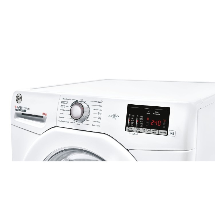 Refurbished Hoover H-Wash 300 H3W492DE/1-80 Freestanding 9KG 1400 Spin Washing Machine White