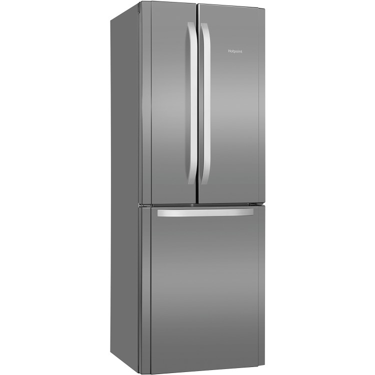 Refurbished Hotpoint FFU3DX1 Freestanding 446 Litre 60/40 Fridge Freezer Stainless Steel