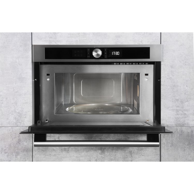 Hotpoint Built-In 1000W Microwave with Grill - Stainless Steel