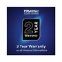 GRADE A2 - Hisense Hi6 Integrated Dishwasher - Smart Wi-Fi C-Rated Silver control panel