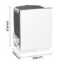 GRADE A2 - Hisense Hi6 Integrated Dishwasher - Smart Wi-Fi C-Rated Silver control panel