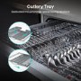 GRADE A2 - Hisense Hi6 Integrated Dishwasher - Smart Wi-Fi C-Rated Silver control panel