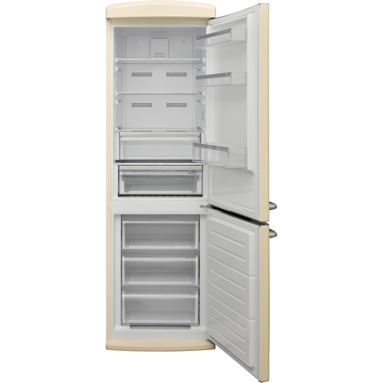 Zanussi 331 Litre 60/40 Retro Freestanding Fridge Freezer With MultiFlow  - Cream
