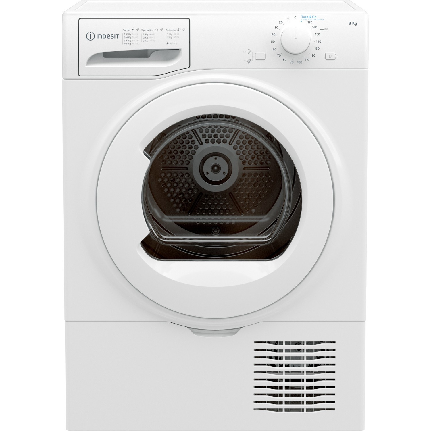 Indesit Turn&Go 8kg Condenser Tumble Dryer White I2D81WUK