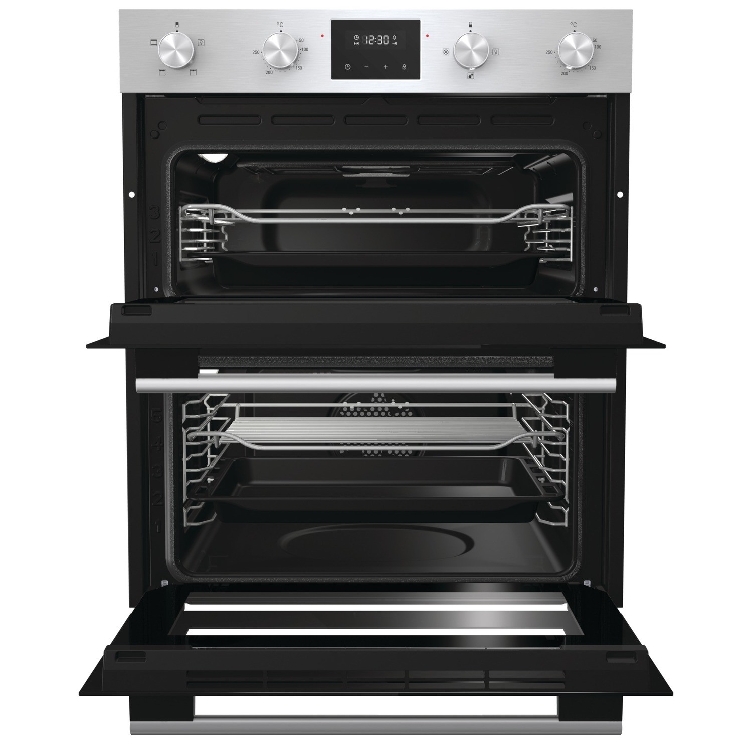 Hisense Electric Built Under Double Oven Stainless Steel BID75211XUK Appliances Direct