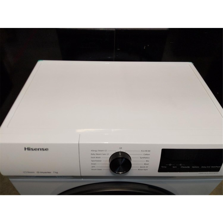 Refurbished Hisense 1 Series WFQP7012EVM Freestanding 7KG 1200 Spin Washing Machine White