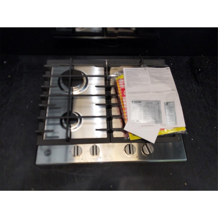 Refurbished Hoover HMK6GRK3X 60cm 4 Burner Gas Hob Stainless Steel