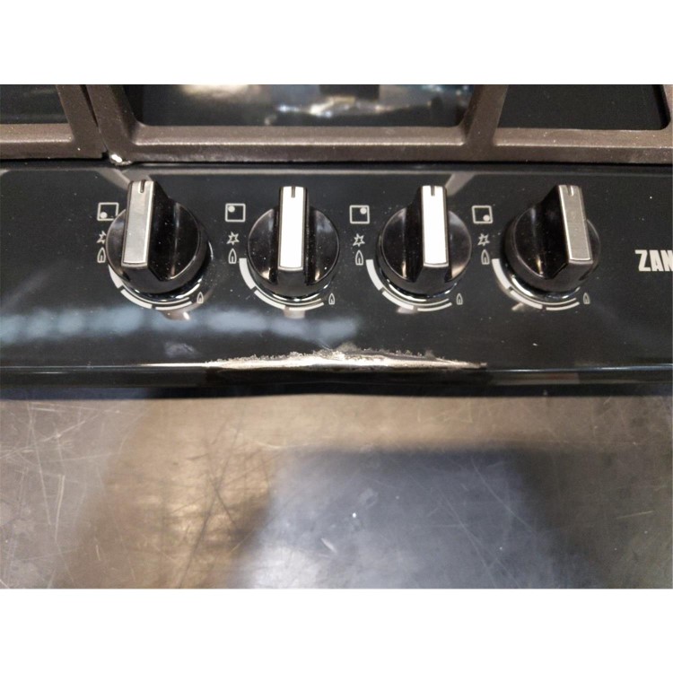Refurbished Zanussi Series 40 ZGNN645K 60cm 4 Burner Gas Hob with Wok Burner Black
