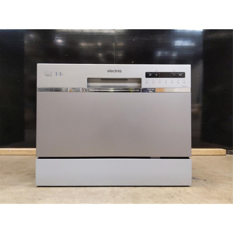 Refurbished electriQ EQDWTTS 6 Place Freestanding Table Top Dishwasher Silver