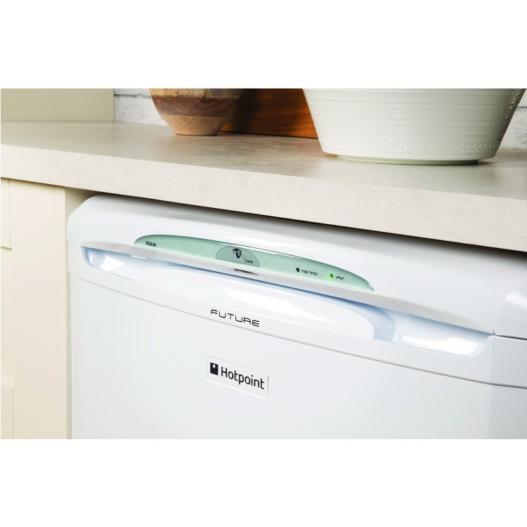 Refurbished Hotpoint RZA36P1 90 Litre Freestanding Under Counter Freezer 60cm Wide - White