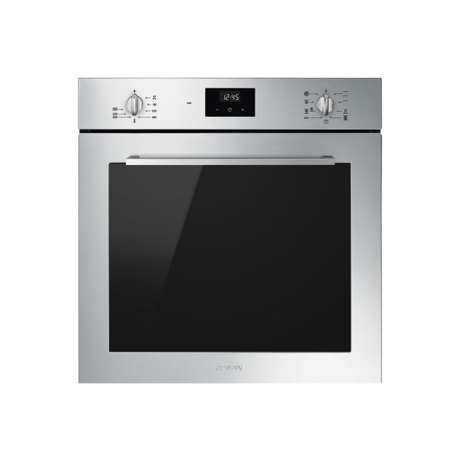 Refurbished Smeg SF6400TVX Cucina 60cm Multifuction Single Oven - Stainless Steel -cook10-