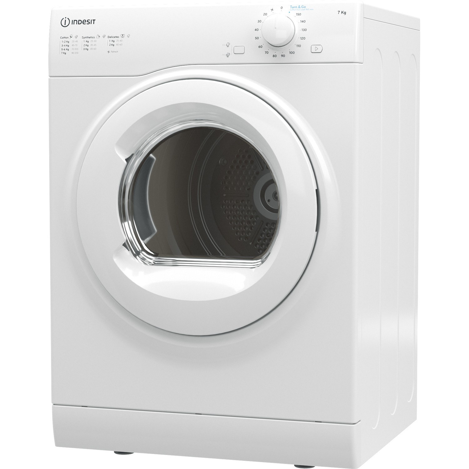 Indesit Turn&Go 8kg Vented Tumble Dryer White I1D80WUK Appliances