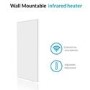 electriQ 700W Smart Infrared Wall Mounted Infrared Panel Heater - Low Energy  - 700 x 1150mm