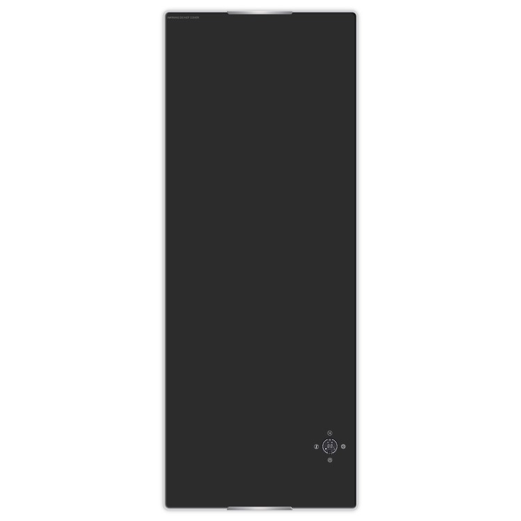 Refurbished electriq 1200W Smart Wall Mounted Designer Glass Heater with Towel Rails - Black