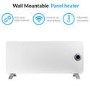 Refurbished electriq 2000W Smart Wall Mountable Panel Heater with Thermostat and Weekly Timer - Bathroom Safe