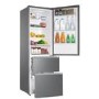 Refurbished Haier HTR3619FNMP Freestanding 345 Litre 70/30 Frost Free Fridge Freezer Stainless Steel