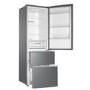 Refurbished Haier HTR3619FNMP Freestanding 345 Litre 70/30 Frost Free Fridge Freezer Stainless Steel