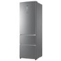 Refurbished Haier HTR3619FNMP Freestanding 345 Litre 70/30 Frost Free Fridge Freezer Stainless Steel