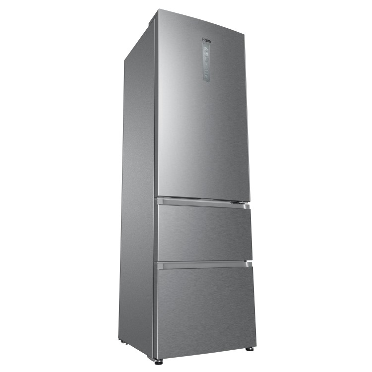 Haier 345 Litre 70/30 Freestanding Fridge Freezer - Stainless steel