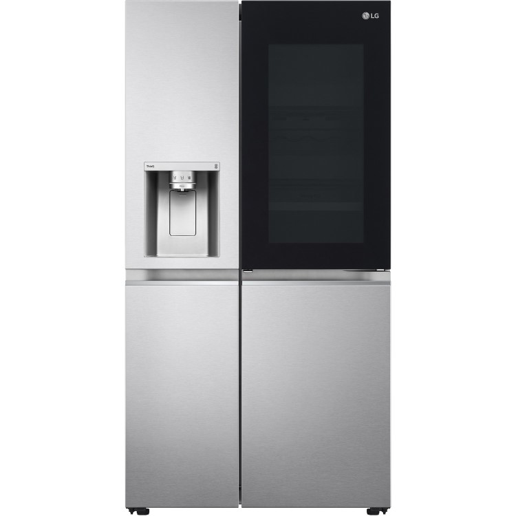 Refurbished LG InstaView ThinQ GSXV91BSAE 635 Litre Frost Free American Fridge Freezer Stainless Steel