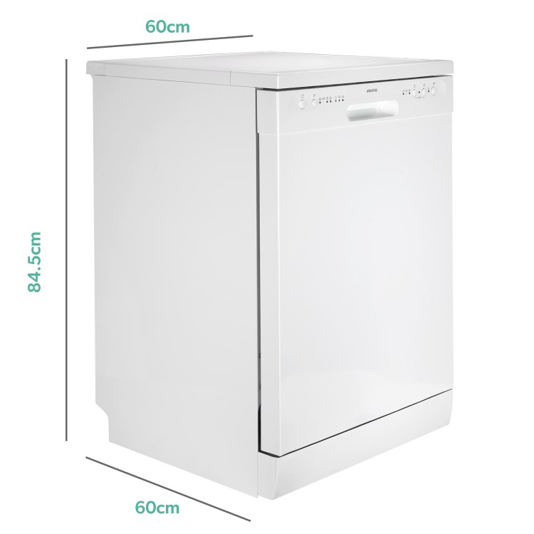 Refurbished electriQ EQ60DW 12 Place Freestanding Dishwasher White