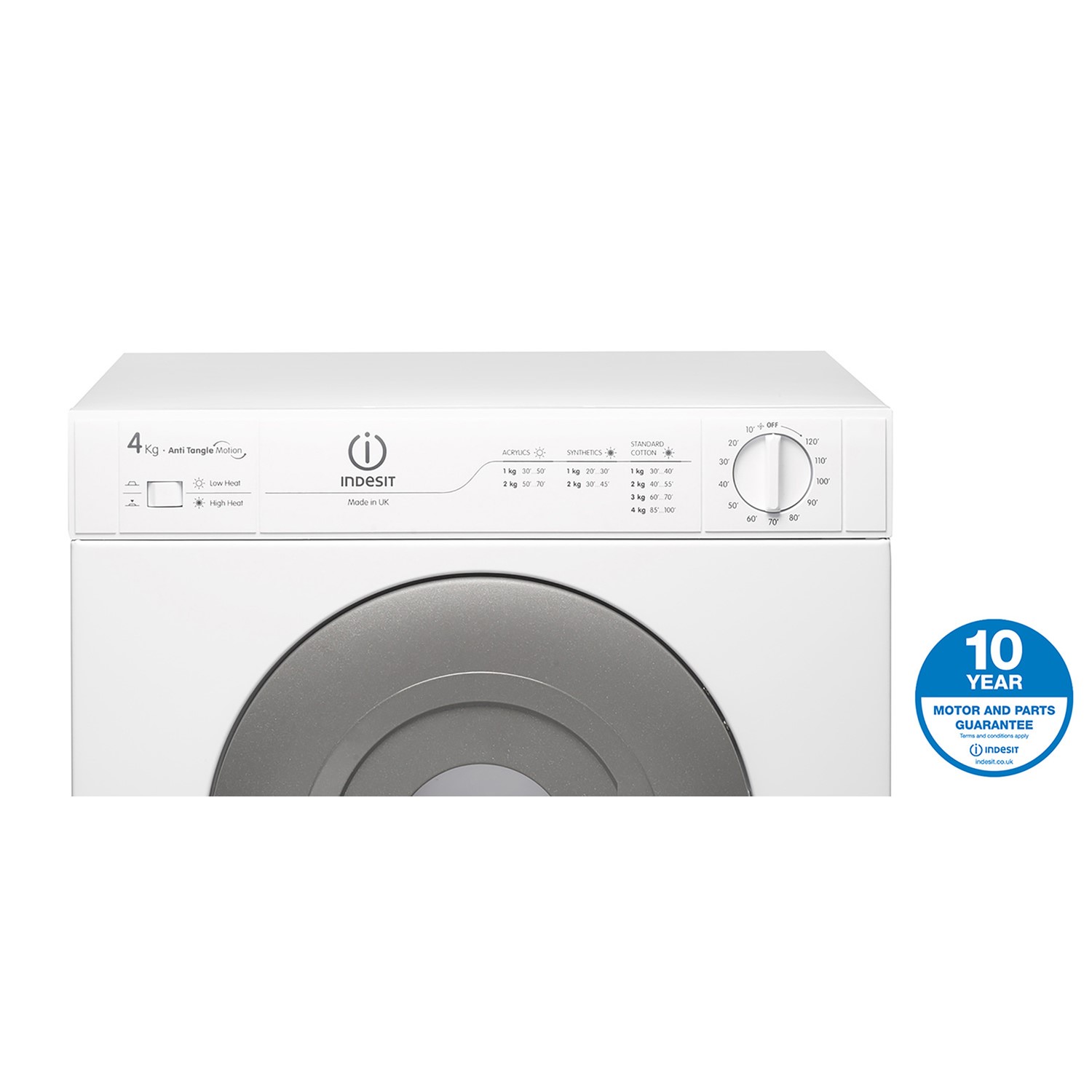 Indesit 4kg Front Vented Tumble Dryer White NIS41V Appliances Direct
