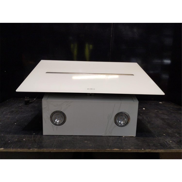 Refurbished Elica Shy SHY-WH-60 60cm Angled Cooker Hood White Glass