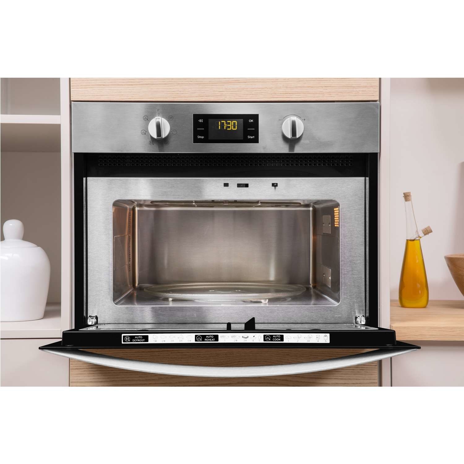 Indesit BuiltIn Microwave with Grill Stainless Steel MWI3443IX