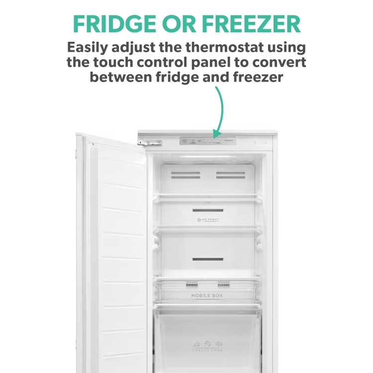 electriQ 212 Litre Integrated In Column Freezer - Frost Free