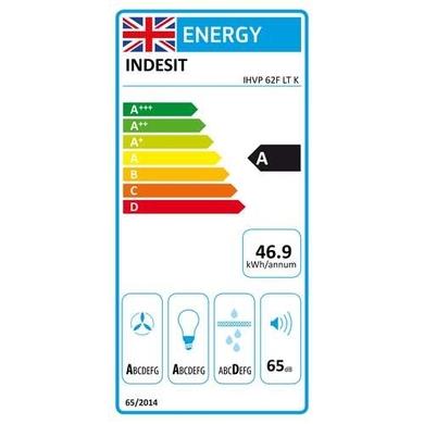 Indesit 60cm Angled Chimney Cooker Hood - Black