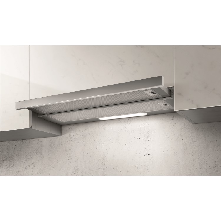 Refurbished Elica Elite ELITE14-LED-90 90cm Telescopic Cooker Hood Stainless Steel