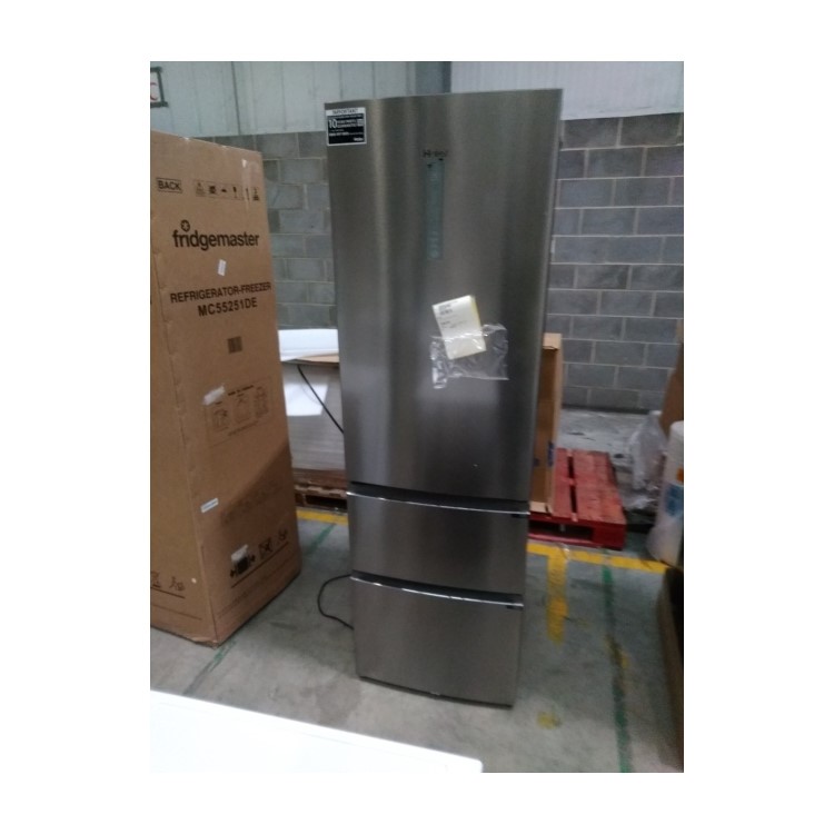 Refurbished Haier HTR3619FNMP Freestanding 345 Litre 70/30 Fridge Freezer Stainless steel