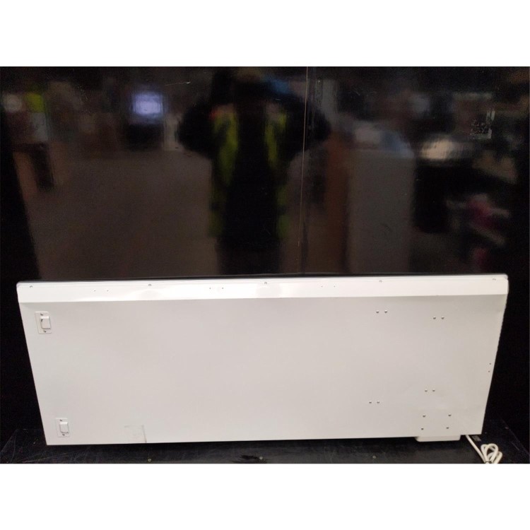 GRADE A5 - electriq 1200W Smart Wall Mounted Designer Glass Heater with Towel Rails - White