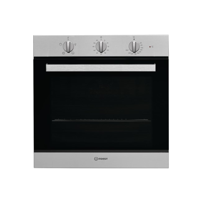 Refurbished Indesit IFW6340IXUK 60cm Single Built In Electric Oven Stainless Steel