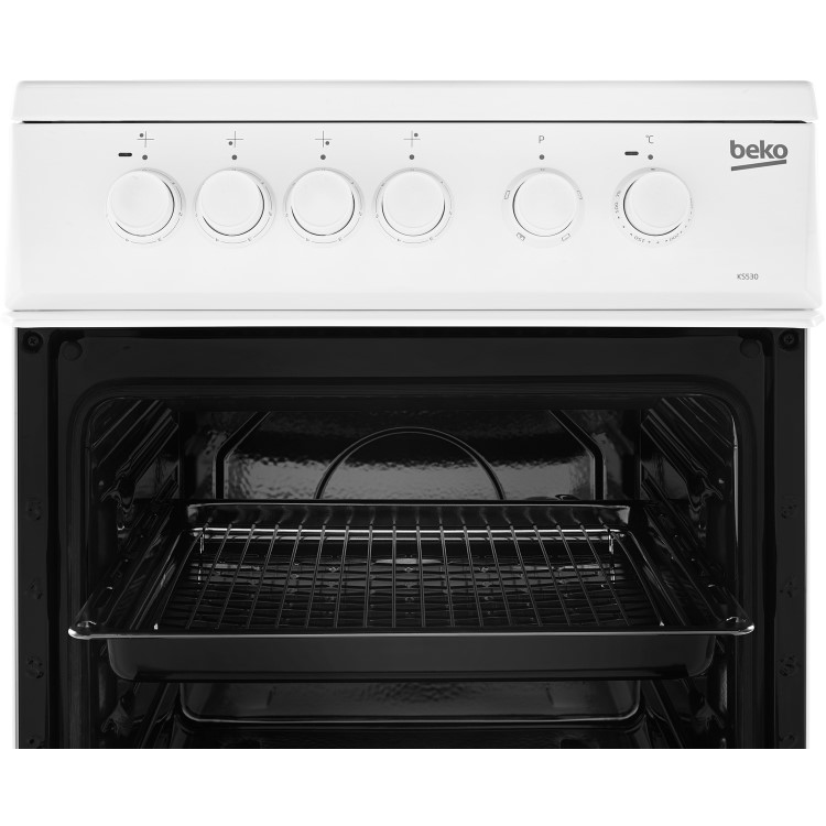 Refurbished Beko KS530W 50cm Electric Cooker White