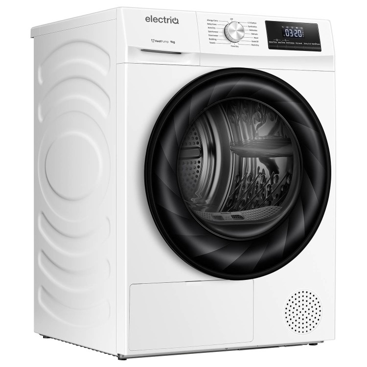 Refurbished electriQ eiQTDHPFS9 Freestanding Heat Pump 9KG Tumble Dryer White