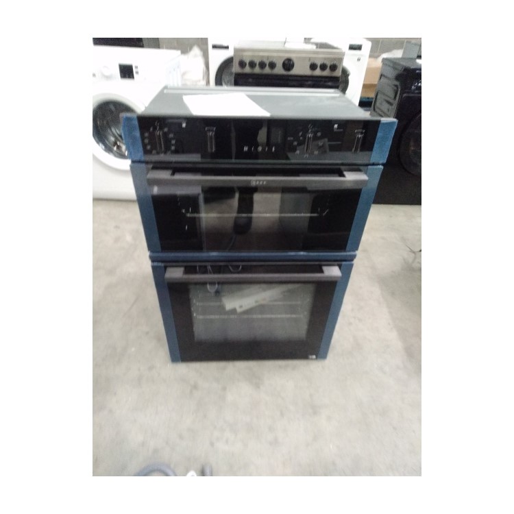 Refurbished Neff N50 U2ACM7HG0B Double Built In Electric Oven Black 