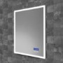 Rectangular Heated Bathroom Mirror with Lights Digital Display, Bluetooth & Shaver Socket 600 x 800mm- HiB Globe Plus 60