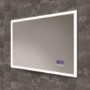 Rectangular Heated Bathroom Mirror with Lights Digital Display Shaver Socket & Bluetooth Speakers 800 x 600mm- hib. Globe Plus 80
