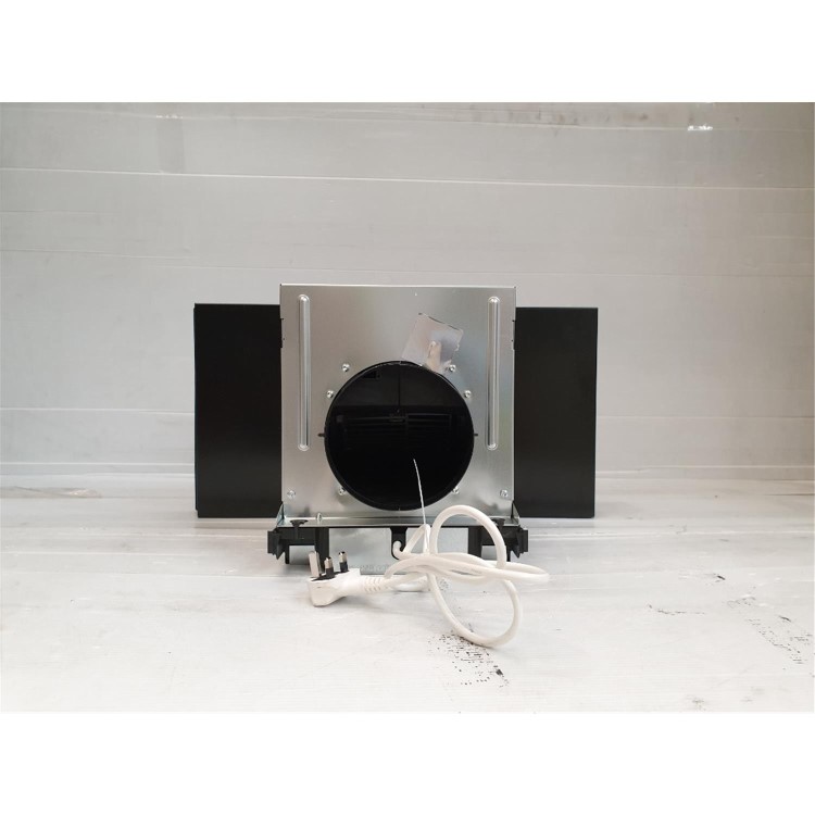 Refurbished Bosch Serie 6 DBB67AM60B 60cm Flush Integrated Cooker Hood With Fold-out Glass Panel Black