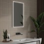 Rectangular Heated Bathroom Mirror with Lights 400 x 700mm- hib. Air 40