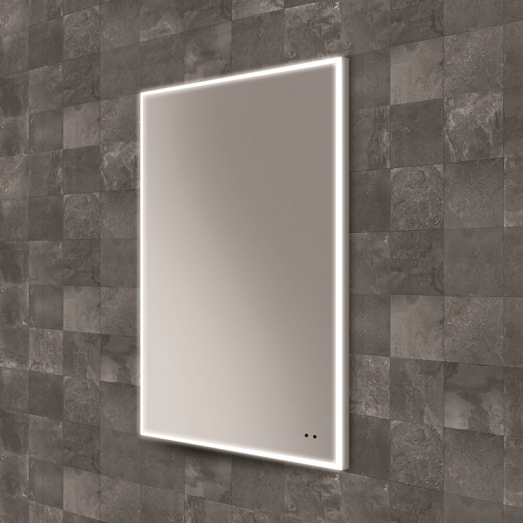 Rectangular Heated Bathroom Mirror with Lights 400 x 700mm- hib. Air 40