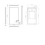 Rectangular Heated Bathroom Mirror with Lights 400 x 700mm- hib. Air 40