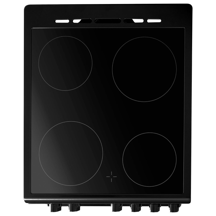 Refurbished electriQ 50cm Double Cavity Electric Cooker - Black
