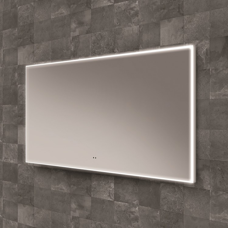 Rectangular Heated Bathroom Mirror with Lights 700 x 1200mm- HiB Air 120