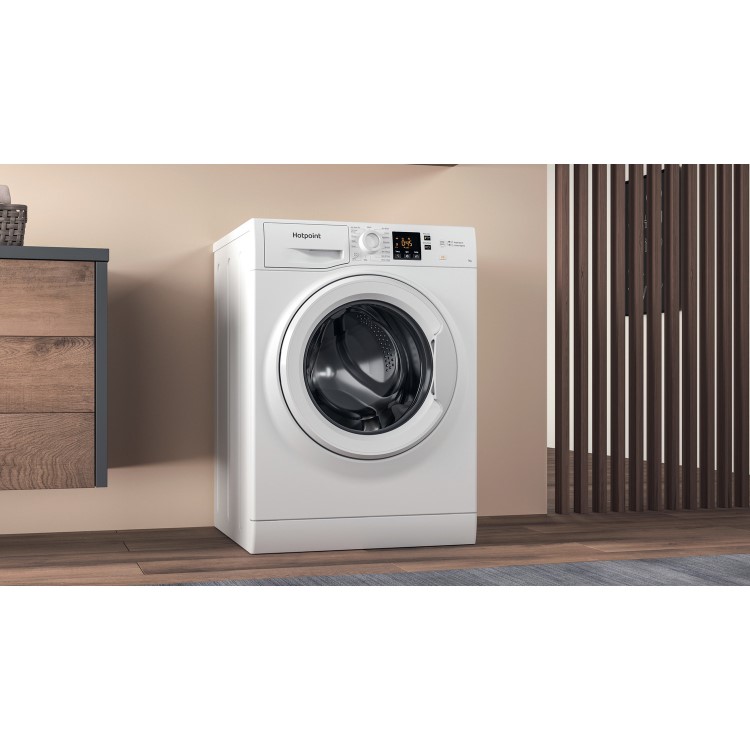 Refurbished Hotpoint NSWM743UWUKN Freestanding 7KG 1400 Spin Washing Machine White
