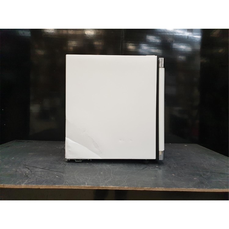 Refurbished electriQ eiQ48DFCHWHT 48 Litre Drinks Fridge White with Chrome Strips